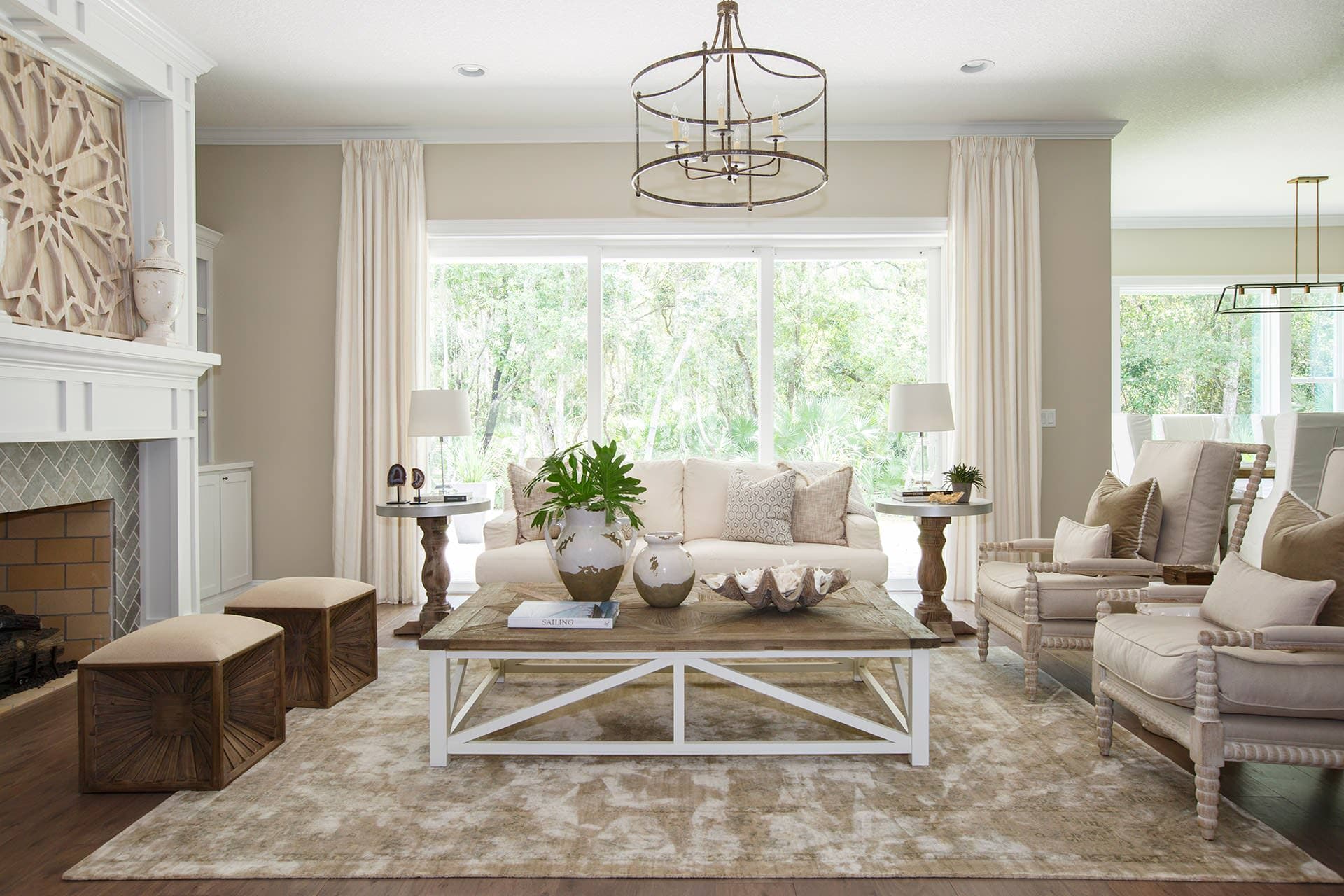Beautifully painted modern living room
